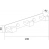 Mexen троен закачалка за кърпи, златен - 709263-50