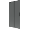 Mexen Velar двукрила плъзгаща вана 90 x 150 см, графит, четкан gun gray - 896-090-000-41-66