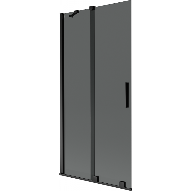 Mexen Velar двукрилен плъзгащ се параван за вана 90 x 150 см, графит, черен - 896-090-000-41-70