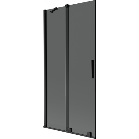 Mexen Velar двукрилен плъзгащ се параван за вана 90 x 150 см, графит, черен - 896-090-000-41-70
