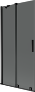 Mexen Velar двукрилен плъзгащ се параван за вана 90 x 150 см, графит, черен - 896-090-000-41-70