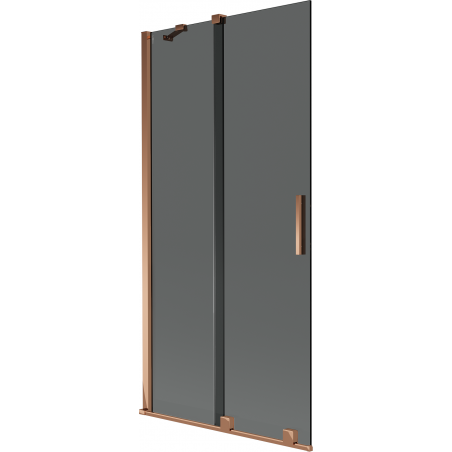 Mexen Velar 2-крилен плъзгащ се параван за вана 95 x 150 см, графит, розово злато - 896-095-000-41-60