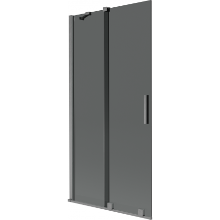 Mexen Velar двукрилен плъзгащ се наваден параван 95 x 150 cm, графит, четкано gun gray - 896-095-000-41-66