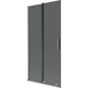 Mexen Velar двукрилен плъзгащ се душ екран 95 x 150 cm, графит, gun metal - 896-095-000-41-95