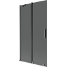 Mexen Velar двукрила плъзгаща се вана 100 x 150 см, графит, четка Gun Gray - 896-100-000-41-66