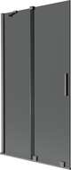 Mexen Velar двукрила плъзгаща се вана 100 x 150 см, графит, четка Gun Gray - 896-100-000-41-66