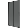 Mexen Velar параван за вана, плъзгащ се с 2 крила, 100 x 150 см, графит, черен - 896-100-000-41-70