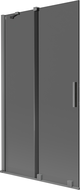 Mexen Velar двукрилен плъзгащ се параван за вана 100 x 150 см, графит, gun metal - 896-100-000-41-95