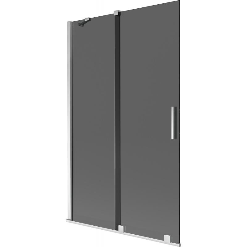 Mexen Velar 2-крилен плъзгащ параван за вана 110 x 150 см, графит, хром - 896-110-000-41-01