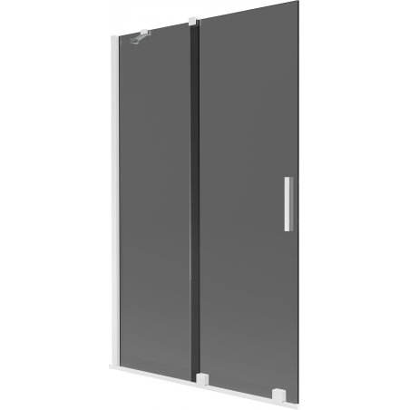 Mexen Velar вана преграда 2-крилна плъзгаща се 110 x 150 см, графит, бял - 896-110-000-41-20