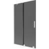 Mexen Velar вана преграда 2-крилна плъзгаща се 110 x 150 см, графит, бял - 896-110-000-41-20