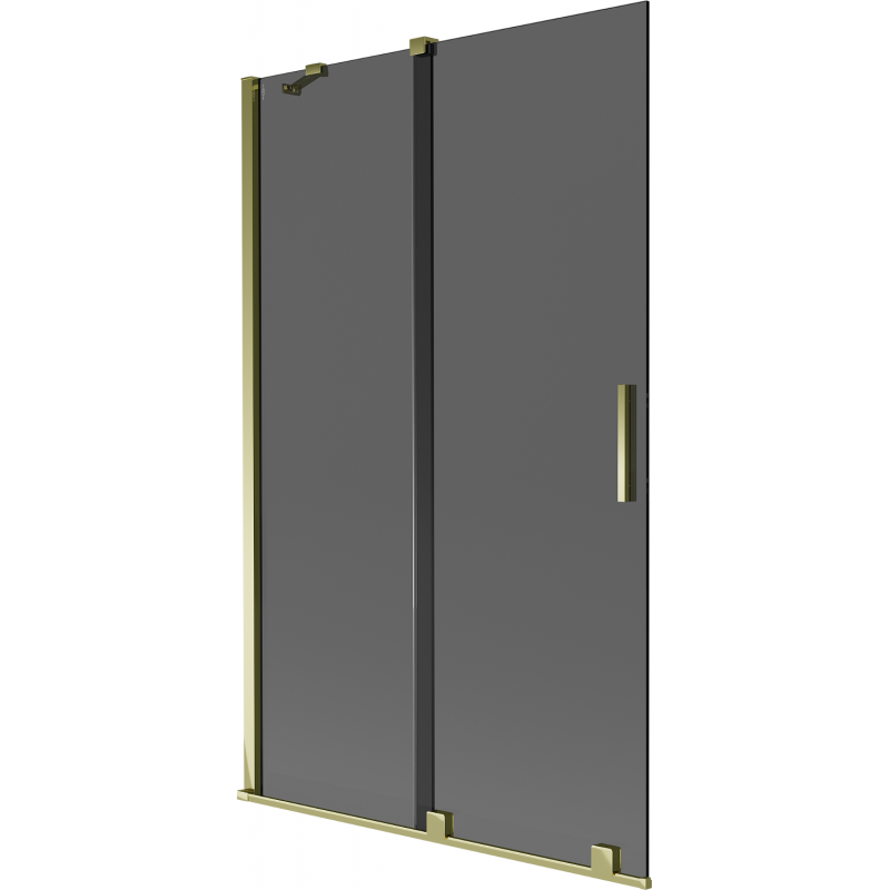 Mexen Velar параван за вана 2-крилен плъзгащ се 110 x 150 см, графит, златен - 896-110-000-41-50