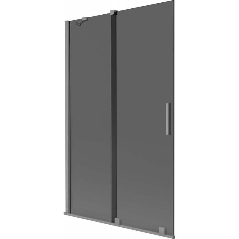 Mexen Velar двукрилен подвижен екран за баня 110 x 150 см, графит, gun metal - 896-110-000-41-95