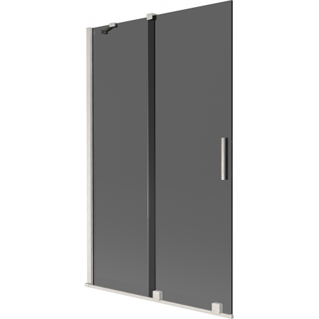 Mexen Velar двукрилен плъзгащ се параван за вана 110 x 150 cm, графит, четкан никел - 896-110-000-41-97