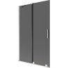 Mexen Velar двукрилен плъзгащ се параван за вана 110 x 150 cm, графит, четкан никел - 896-110-000-41-97