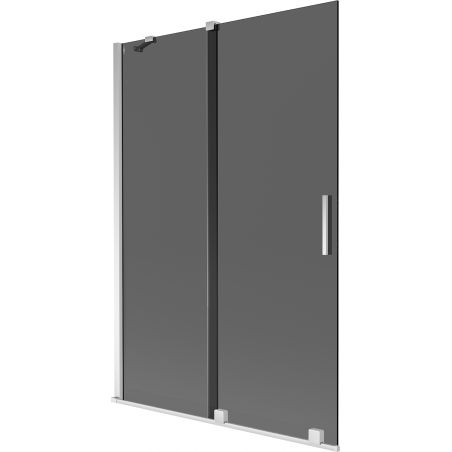 Mexen Velar двукрилен разтегателен параван за вана 120 x 150 cm, графит, хром - 896-120-000-41-01