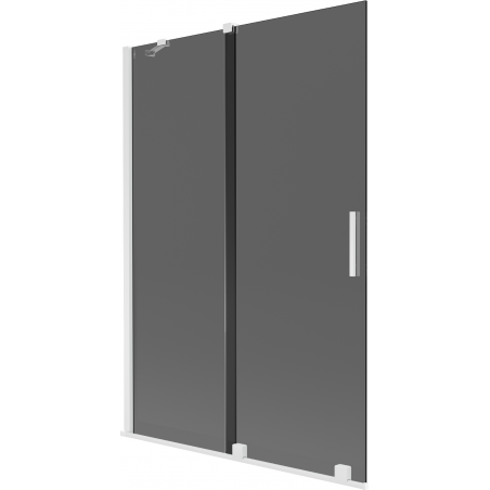 Mexen Velar параван за вана, двукрилен плъзгащ се 120 x 150 см, графит, бял - 896-120-000-41-20