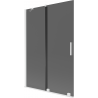 Mexen Velar параван за вана, двукрилен плъзгащ се 120 x 150 см, графит, бял - 896-120-000-41-20