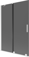 Mexen Velar двукрилен плъзгащ екран за вана 120 x 150 см, графит, бял - 896-120-000-41-20