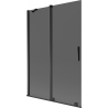 Mexen Velar параван за вана 2-крилен плъзгащ се 120 x 150 см, графит, черен - 896-120-000-41-70