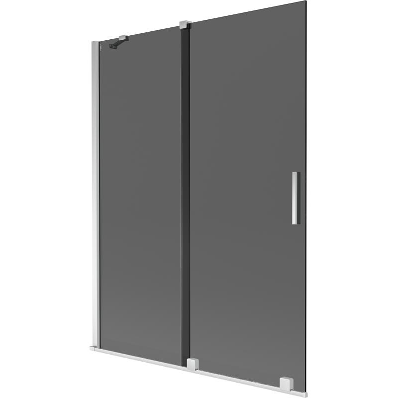 Mexen Velar двукрилен параван за вана с плъзгащи се криле 130 х 150 см, графит, хром - 896-130-000-41-01