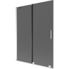 Mexen Velar двукрилен параван за вана с плъзгащи се криле 130 х 150 см, графит, хром - 896-130-000-41-01