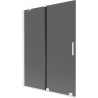 Mexen Velar двукрилен раздвижен параван за вана 130 x 150 см, графит, бял - 896-130-000-41-20