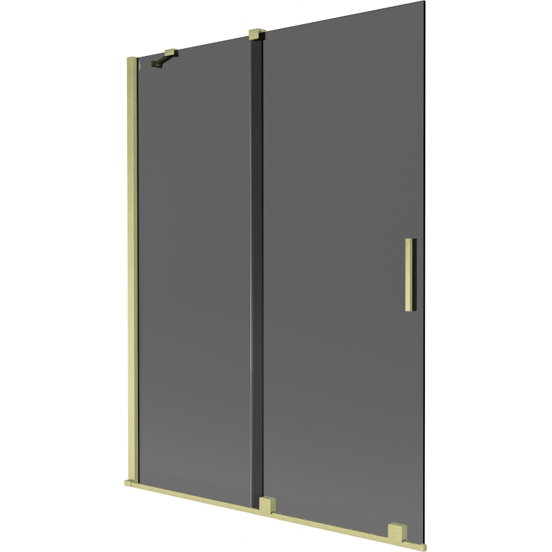 Mexen Velar двукрила плъзгаща се вана 130 x 150 см, графит, златна четка - 896-130-000-41-55