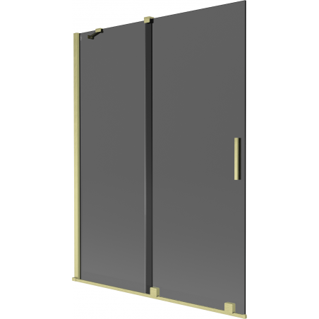 Mexen Velar двукрила плъзгаща се вана 130 x 150 см, графит, златна четка - 896-130-000-41-55