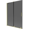 Mexen Velar двукрила плъзгаща се вана 130 x 150 см, графит, златна четка - 896-130-000-41-55