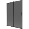 Mexen Velar параван за вана с 2 плъзгащи се крила 130 x 150 см, графит, черен - 896-130-000-41-70