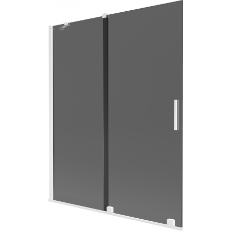 Mexen Velar параван за вана 2-крилен, плъзгащ се 140 x 150 см, графит, бял - 896-140-000-41-20