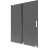 Mexen Velar параван за вана 2-крилен, плъзгащ се 140 x 150 см, графит, бял - 896-140-000-41-20