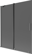 Mexen Velar двакрил параван за вана, плъзгащ се 140 x 150 см, графит, gun metal - 896-140-000-41-95
