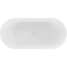 Mexen Paola свободностояща оребрена вана 150 x 75 cm, бял гланц, бял преливник - 52721507500-20