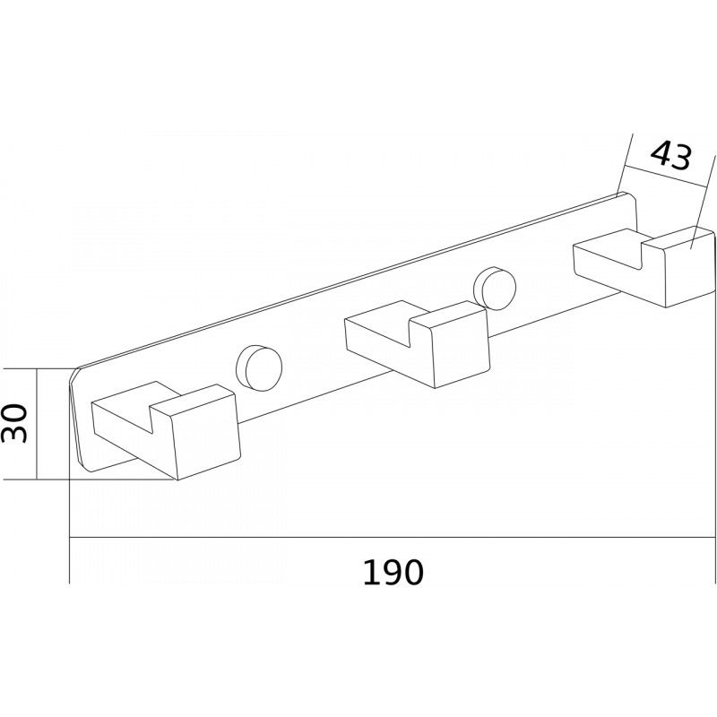 Mexen троен закачалка за кърпи, черен - 709263-70
