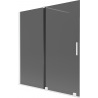 Mexen Velar параван за вана с 2 крила, плъзгащ се 150 x 150 см, графит, бял - 896-150-000-41-20