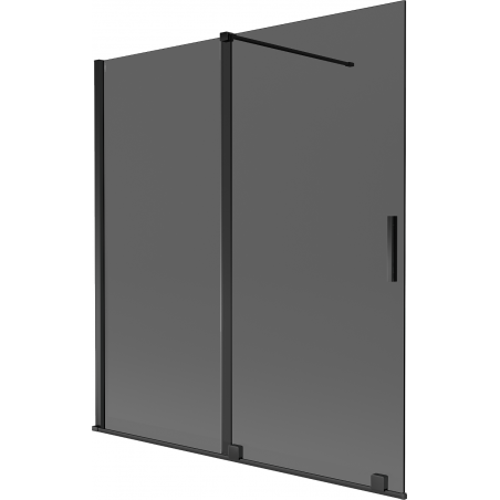 Mexen Velar двукрилен плъзгащ се параван за вана 150 x 150 см, графит, черен - 896-150-000-41-70
