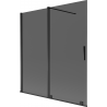Mexen Velar двукрилен плъзгащ се параван за вана 150 x 150 см, графит, черен - 896-150-000-41-70