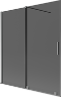 Mexen Velar плъзгащ се параван за вана с 2 крила 150 x 150 см, графит, gun metal - 896-150-000-41-95