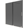 Mexen Velar параван за вана 2-крилен плъзгащ се 150 x 150 см, графит, четкан никел - 896-150-000-41-97