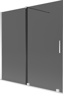 Mexen Velar двукрилен плъзгащ се параван за вана 160 x 150 cm, графит, хром - 896-160-000-41-01