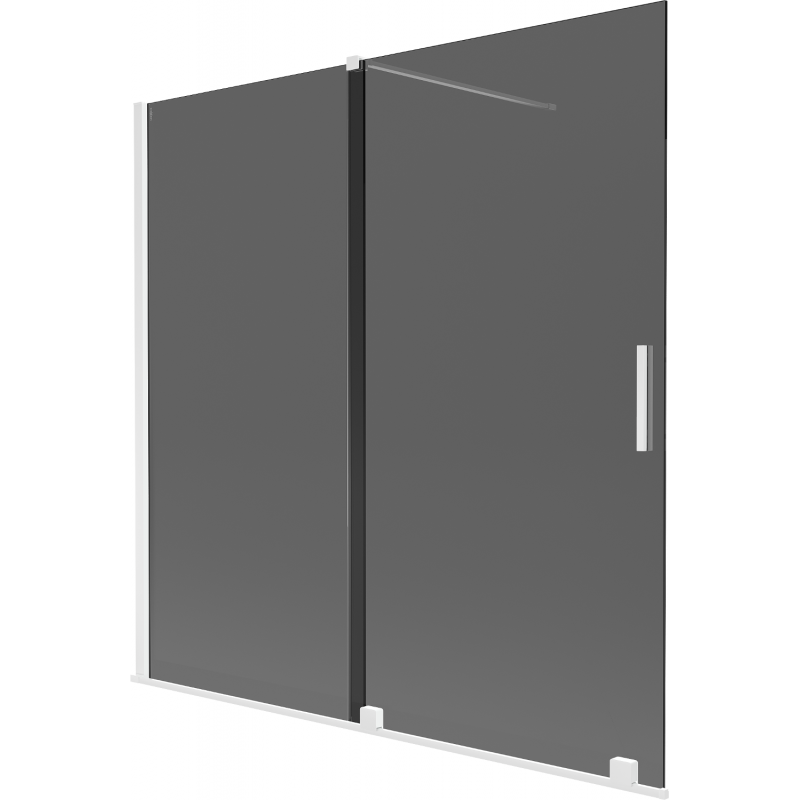 Mexen Velar двукрилен плъзгащ вана параван 160 x 150 см, графит, бял - 896-160-000-41-20