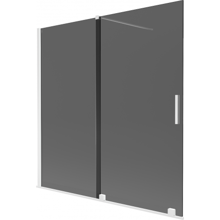 Mexen Velar двукрилен плъзгащ вана параван 160 x 150 см, графит, бял - 896-160-000-41-20