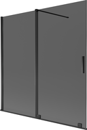 Mexen Velar двукрилен плъзгащ се параван за вана 160 x 150 см, графит, черен - 896-160-000-41-70