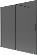 Mexen Velar двукрилен плъзгащ се параван за вана 160 x 150 см, графит, gun metal - 896-160-000-41-95