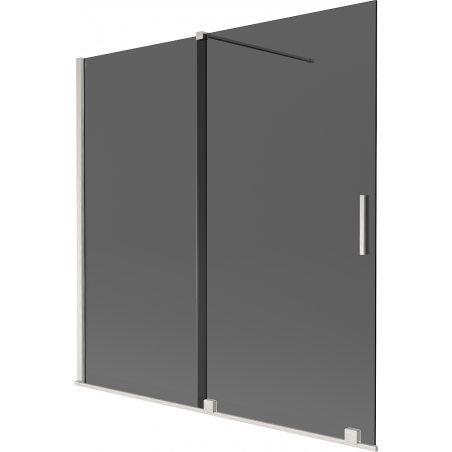 Mexen Velar двукрилен душ параван с плъзгащи врати 160 x 150 см, графит, четкан никел - 896-160-000-41-97