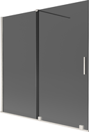 Mexen Velar двукрилен душ параван с плъзгащи врати 160 x 150 см, графит, четкан никел - 896-160-000-41-97