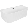 Mexen Sella свободностояща вана за стена оребрена 170 x 80 см, бяла мат,