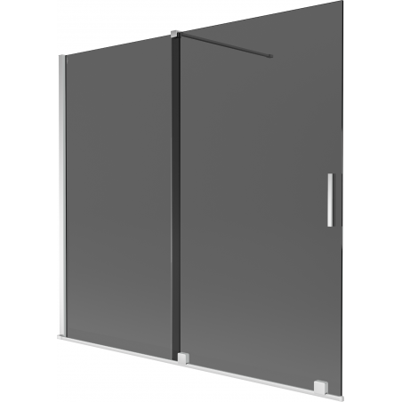 Mexen Velar двукрилен плъзгащ се душ параван 170 x 150 см, графит, хром - 896-170-000-41-01